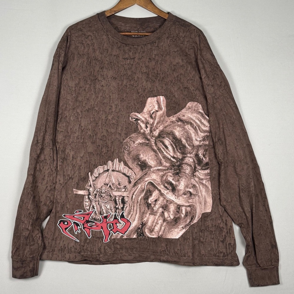 Travis Scott Utopia Circus Maximus Tour Long Sleeve XXL Brown NWOT Graphic Tee